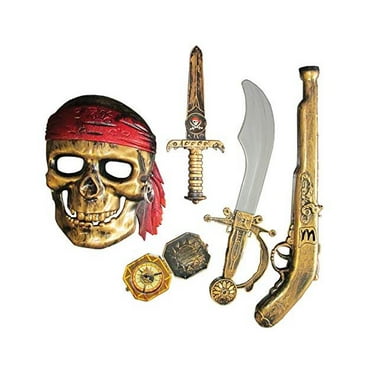 Pirate Light-Up Buccaneer Skull Sword LED Flashing Glow Costume Party Birthday